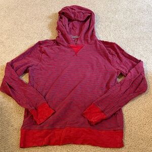 Gap Red Striped Hoodie Size Large
